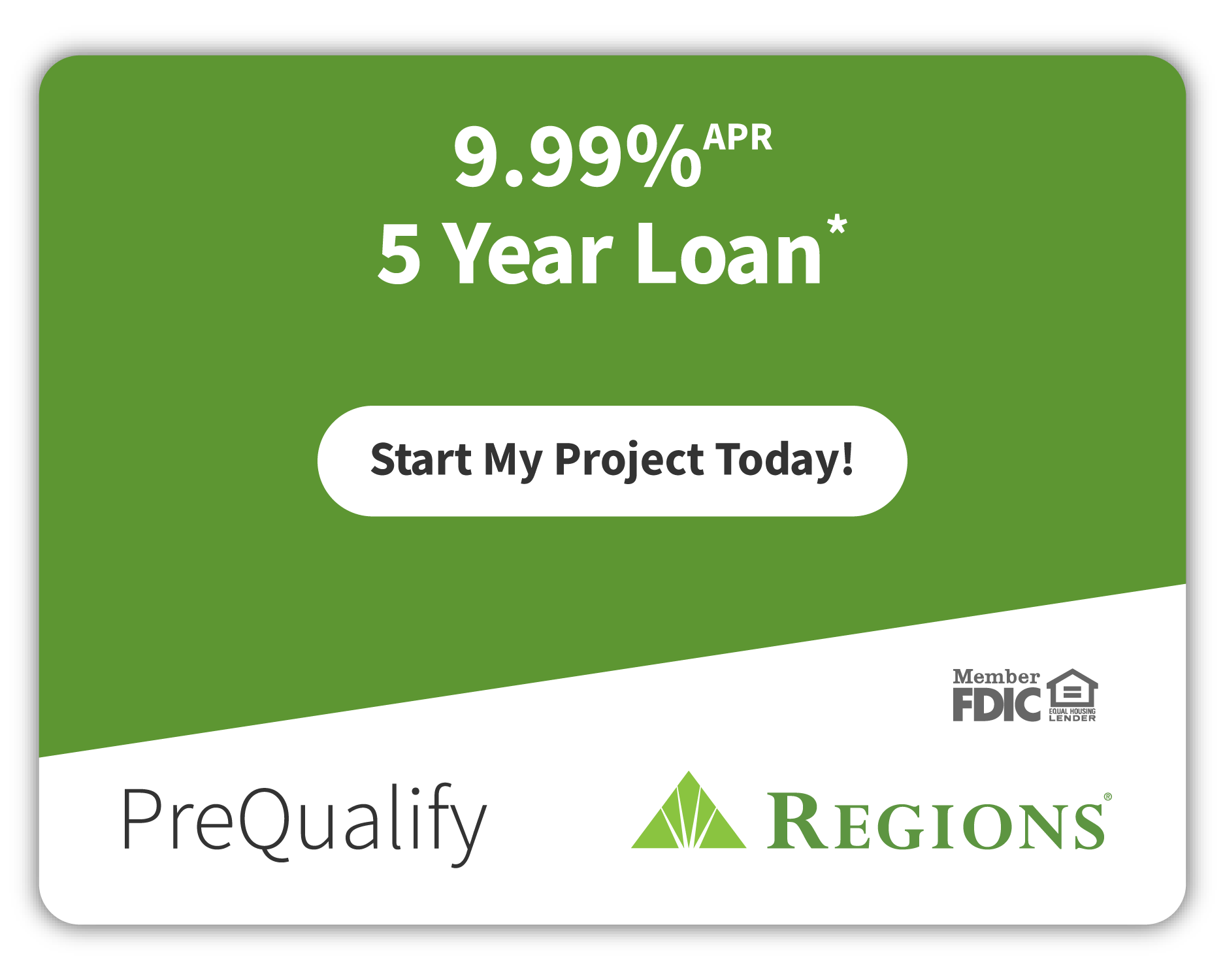 Pre-qualify for 9.99% APR 5-Year Loan